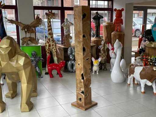 Säule aus Teakholz H180 cm