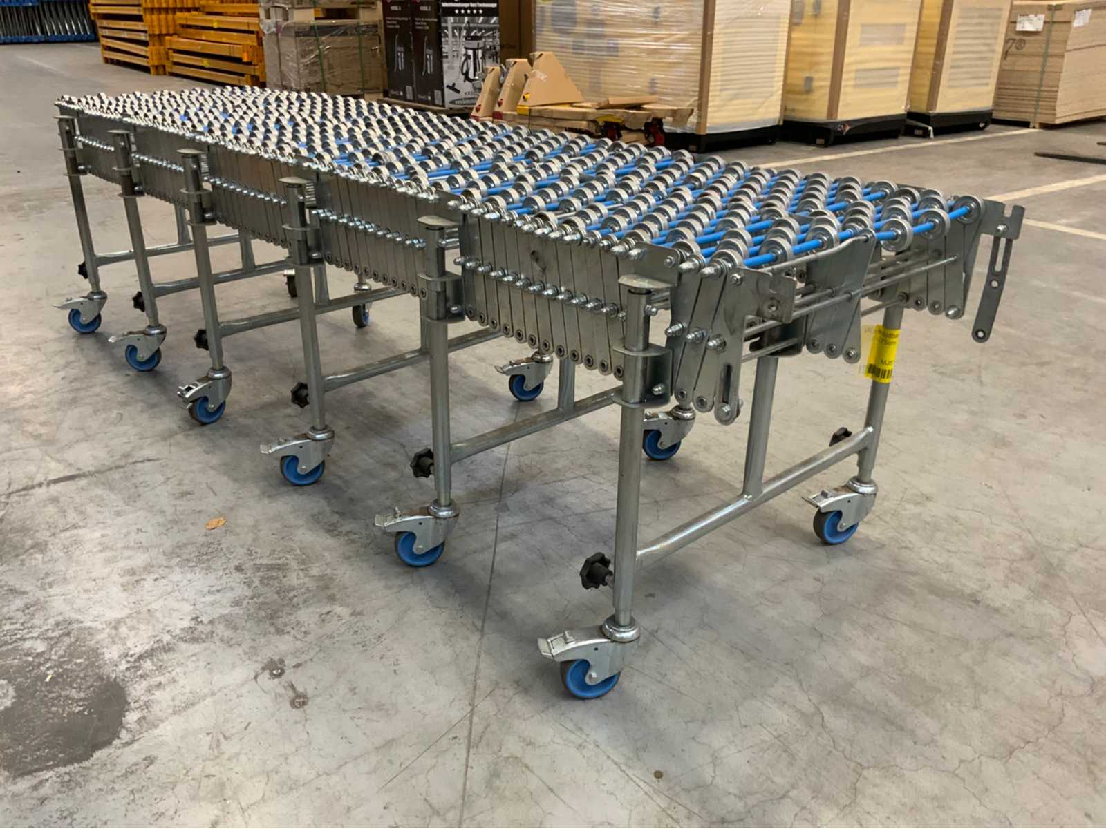 Harmonica Roller conveyor approx 9800x700mm
