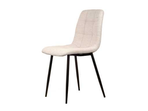 Modèle de chaise de salle à manger en chenille écru (4x)