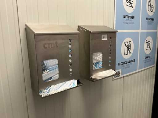 Stainless steel face mask dispenser (2x)