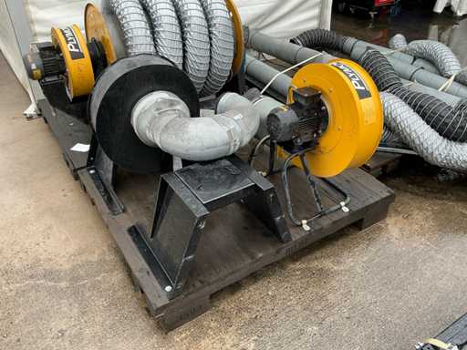 Estrattore PLYMOVENT, girevole con 2x ventola + avvolgitubo