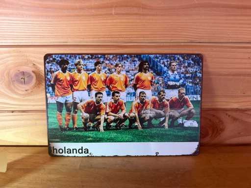 Metalen reclame bord