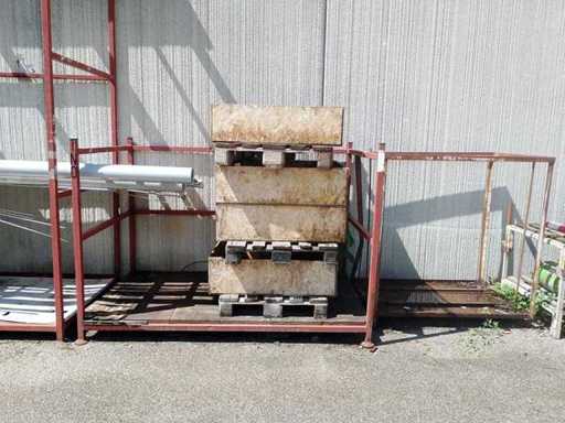Stapelbare metalen kooiplanken