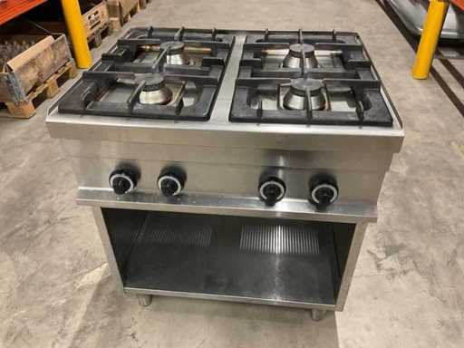 4-pits gasgestookt gasfornuis