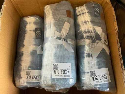 Lot Coco Maison Ted Plaids 130x170cm 100% Baumwollblau (20x)
