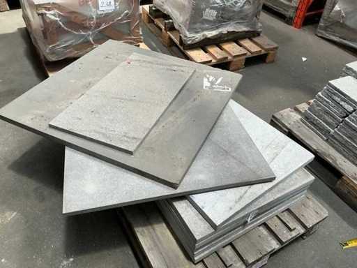 Batch of various natural stone tiles