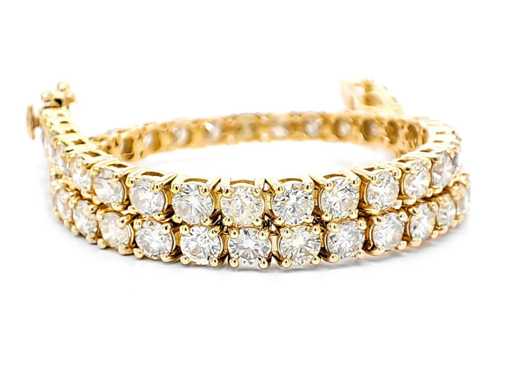 14 krt geel gouden tennis armband met natuurlijke diamant 4,10 crt