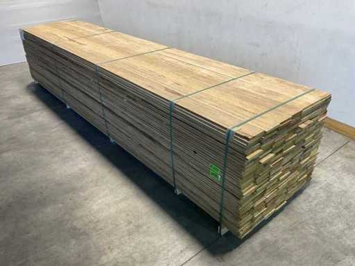 Fraké-Planken-Nut- und Federverbindung 455x14,2x2 cm (25x)