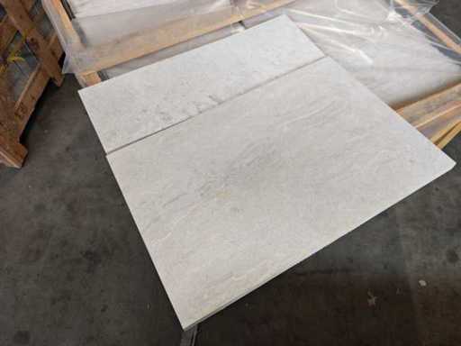 Natural Stone Marble Beige Tumbled Pattern Tile 25.83 m²