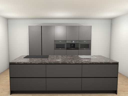 Cuisine îlot laque mate en graphite Häcker Concept130 Topsoft