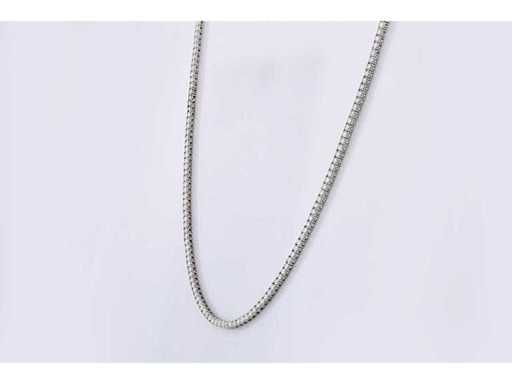 14 KT White gold Necklace With 9.96 Cts Natural Diamond