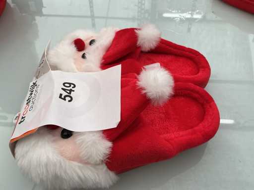 Comfort M. Weihnachtspantoffeln für Kinder. (5-fach)