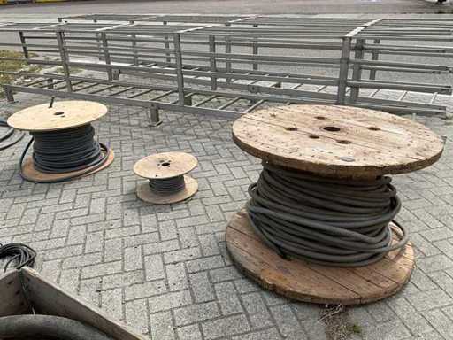 Houten kabelhaspel (3x)