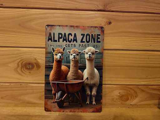 Metalen reclamebord 30x20cm