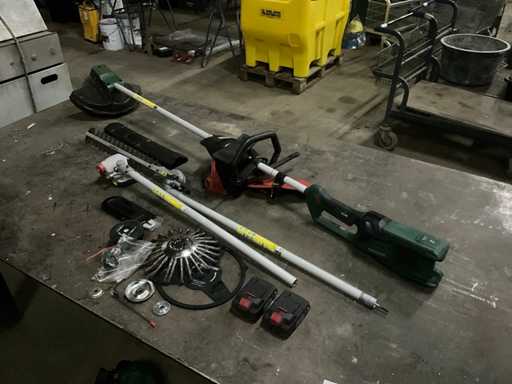 Parkside PAP 20 BT Edge Mower, chainsaw, weed brush, pruning shears battery tool