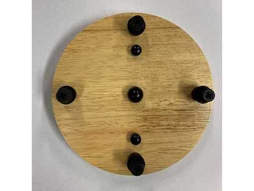 (98x) Plafondkap - Hout 4 aansluitingen - 15 cm