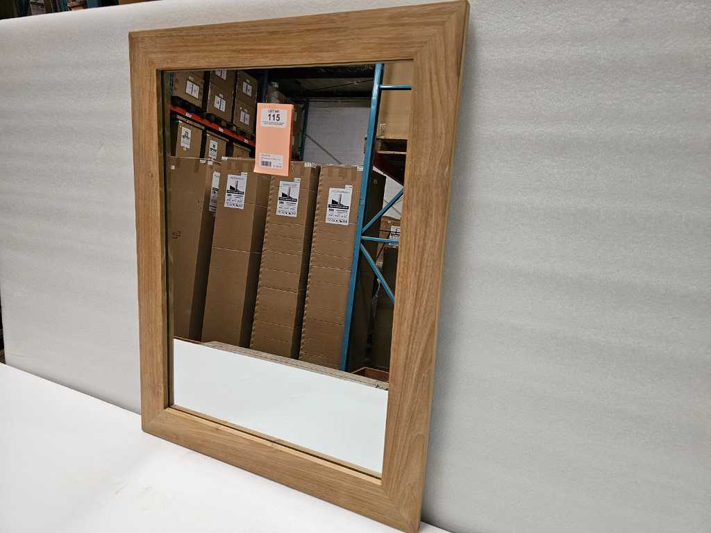 Essential Teak Mirror 70 x 3 x H90cm with Frame 7cm