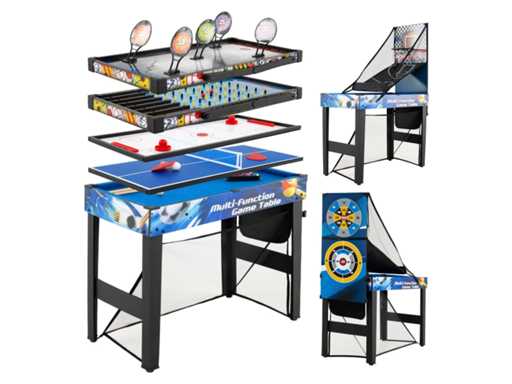 10-in-1 multi-table game set: billiards, hockey, table tennis, basketball, football, shooting, pinball, darts