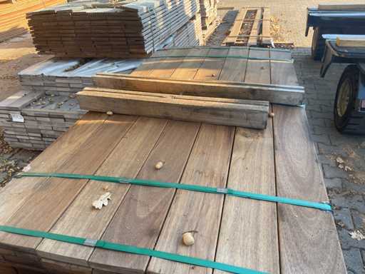 Guyana Teak Dielen gehobelt 1850x140x25mm (161x)