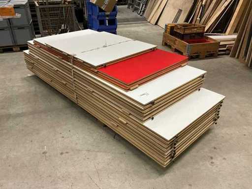 18 lastre Gilnhammer G40 lunghezze diverse vedi descrizione // fori grandi, ritagli vedi foto