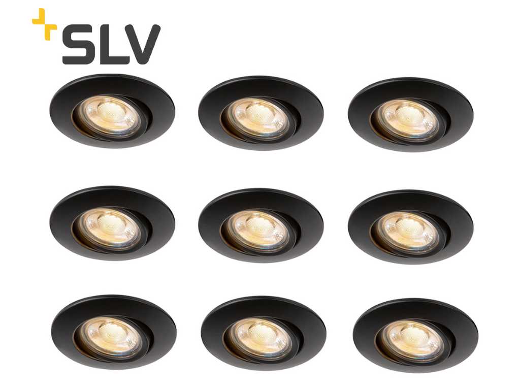 24 x SLV ultralage Led inbouwspots zwart