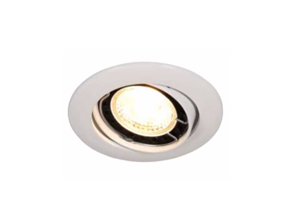 100 x Adjustable Recessed Luminaire GU10 Fitting with Lmp Holder - White