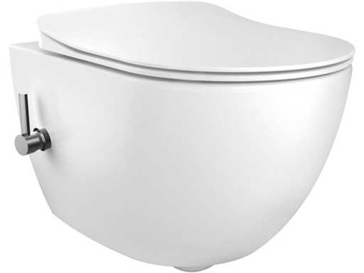 Creavit - Dulap montat pe perete f?r? margine cu robinet de bideu. F?r? audiere.