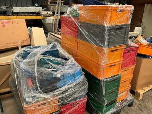 Various plastic sorting bins