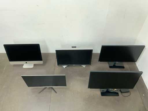 Apple, Samsung, Dell, Peaq Monitor (5x)
