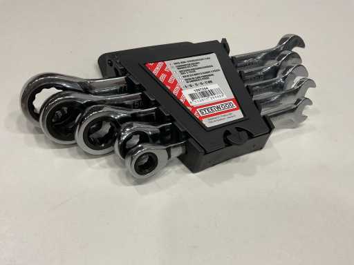 12 x Ratel-ring-steeksleutel set; 5 delig;