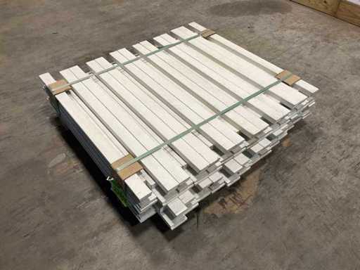 Rail supérieur en bois dur pour portes superposées 830x70x65 mm (28x)