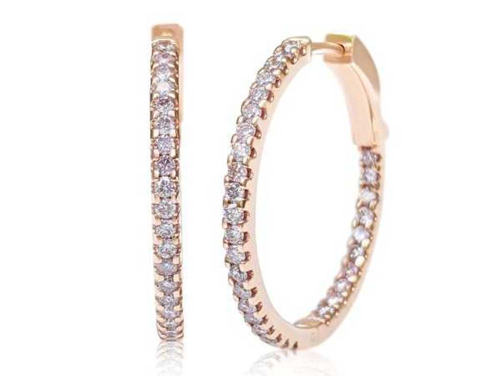 Luxury Earrings Very Rare Natural Pink Diamond 0.81 carat