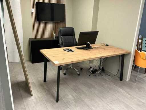 Desk with chair and sideboard