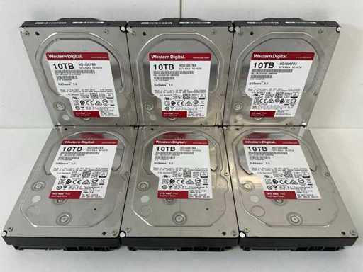 Western Digital (WD102KFBX) Red Pro 10 TB SATA NAS HDD (6X)