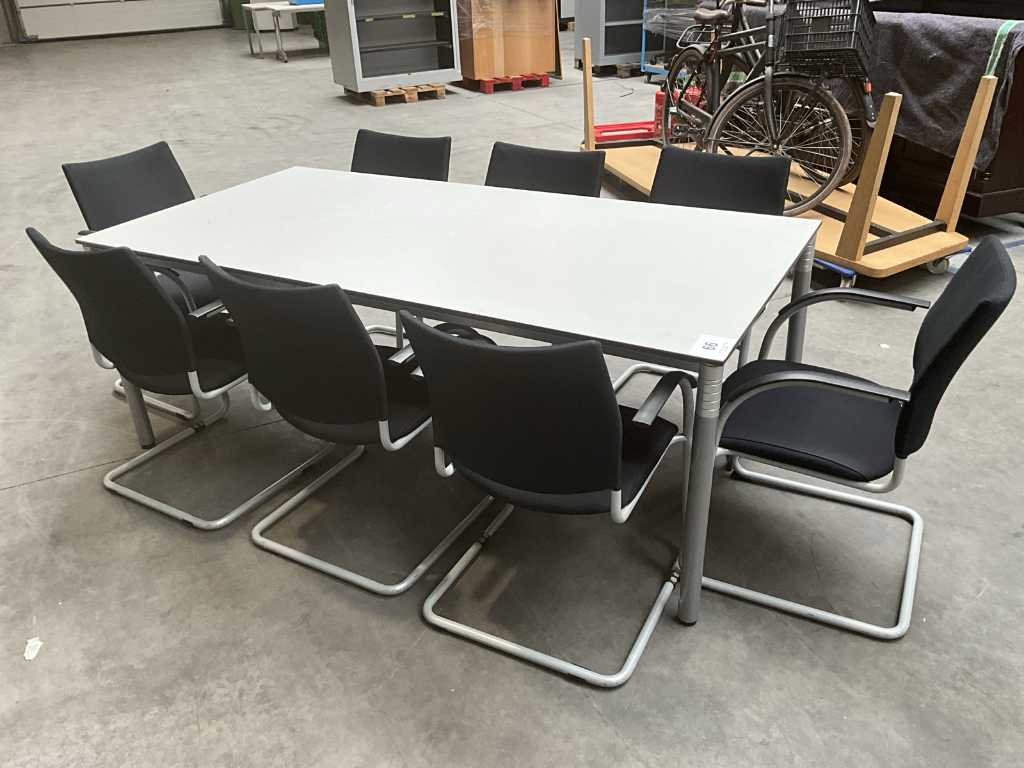 Conference table + 8x conference chair KUSCH CO
