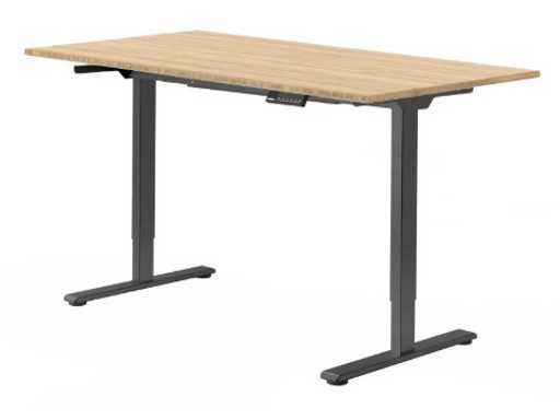 Basic Sit-Stand Desk with Dual Motors - Curved Top 140 x 70 Bamboo