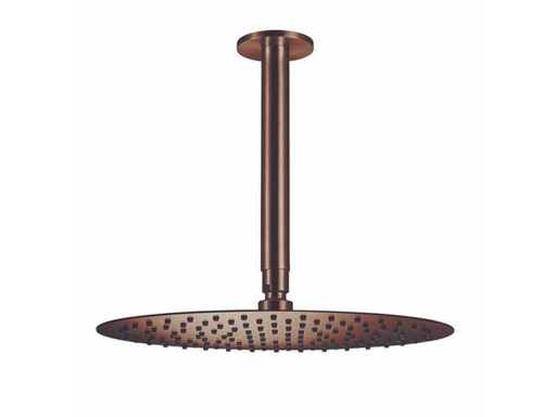 Qisani - Flow - Shower head with ceiling arm - Copper 30 cm