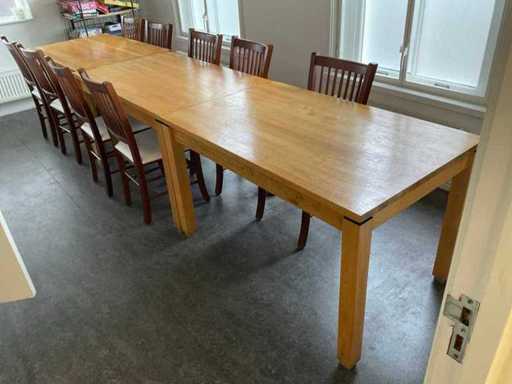 Kantinentische mit 10 Stühlen