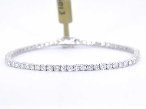 Bracelet en or blanc en diamants taille brillante 4,50 carats