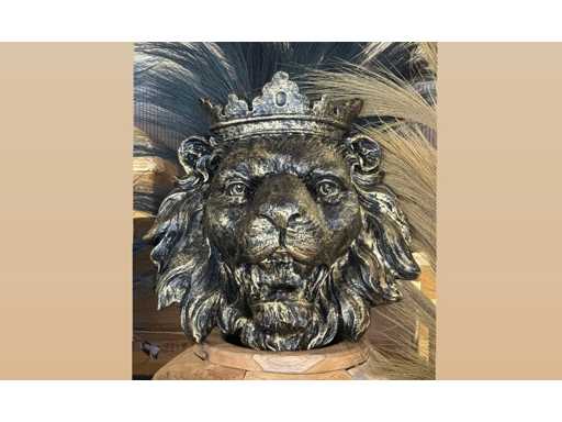 Leeuwenkop H60cm Old Gold