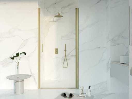 Fortifura Galeria SW1122482 porta doccia 80x200 ottone spazzolato in pvd anti-calce