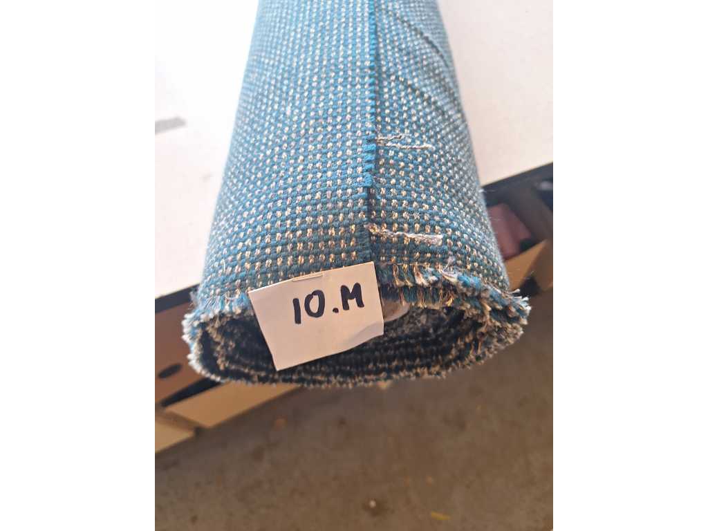 10m upholstery fabric beige blue