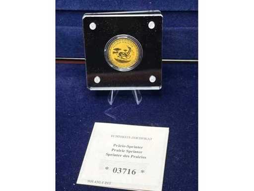 Gli Springbok africani | Sprinter della Prateria | 1/500 oz 999 oro fine