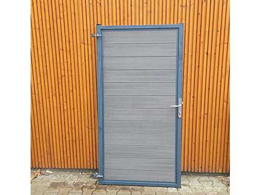 velufence - Cancello da giardino in composito e acciaio