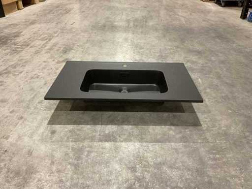 Allibert 81cm Plan Polybeton noir mat 827780 wasbak