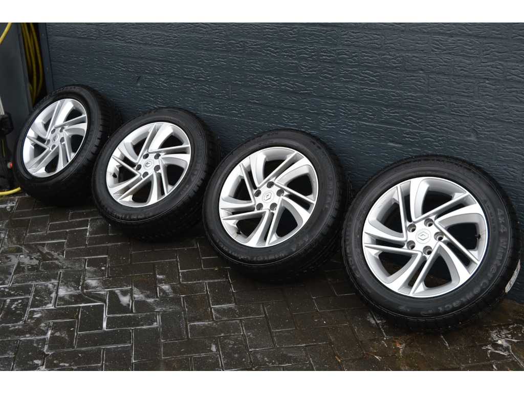Nissan/Renault LM Velgenset - Snowflake - Incl Continental Winterbanden | 
