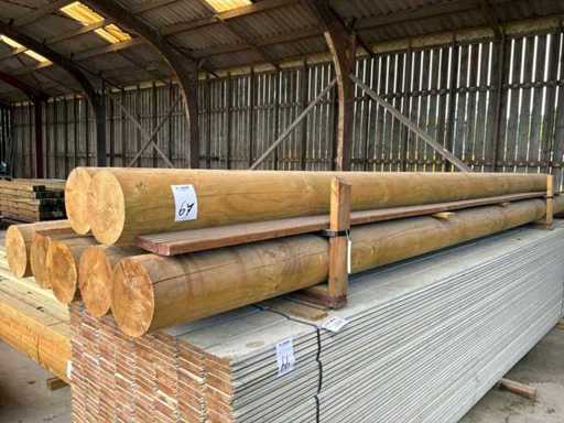 Wooden posts 5000xØ195mm (7x)