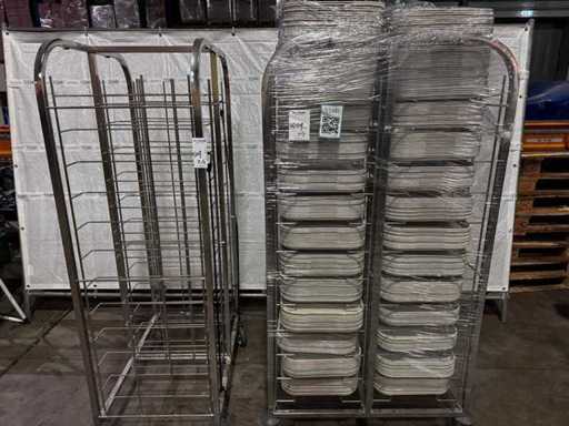 Farfurii și cărucioare pentru restaurante/catering (2x)