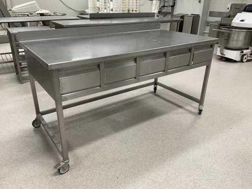 Stainless steel work table