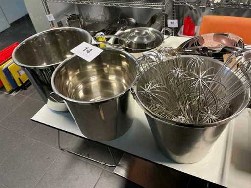 Stalowe wiadro na lód (3x)